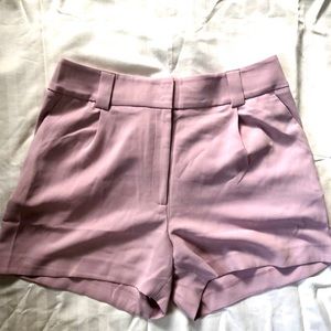 Blush Pink Fabric Shorts